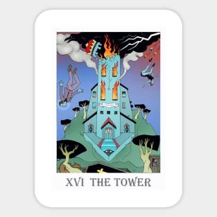 Tarot The Tower Sticker